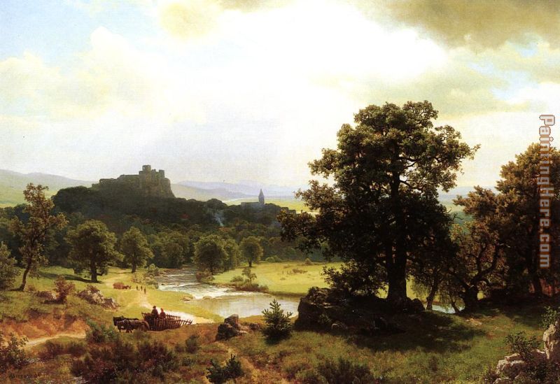 Day's Beginning painting - Albert Bierstadt Day's Beginning art painting